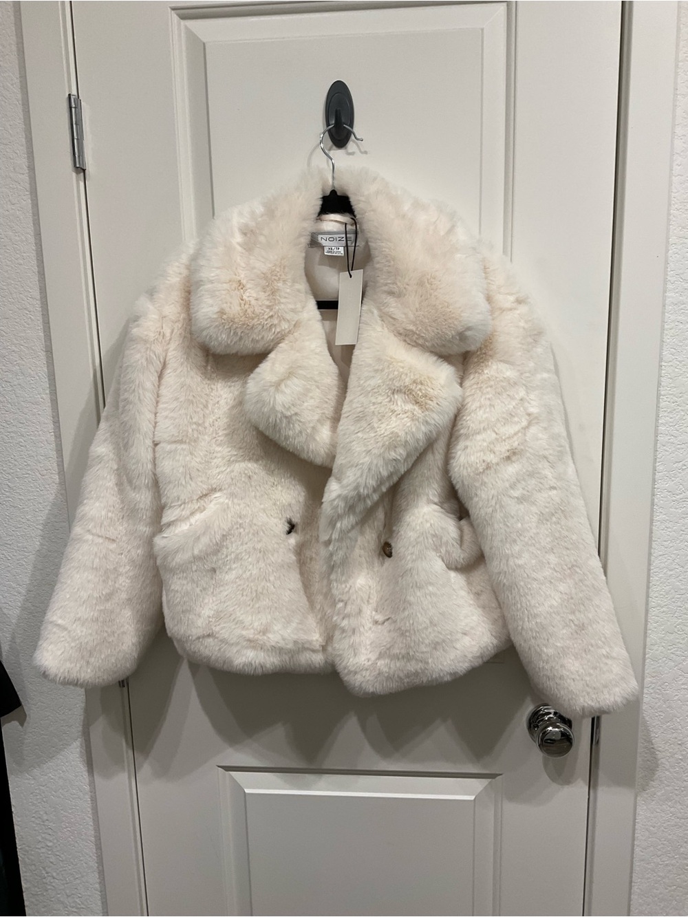 Noize Plush Ivory Teddy Jacket